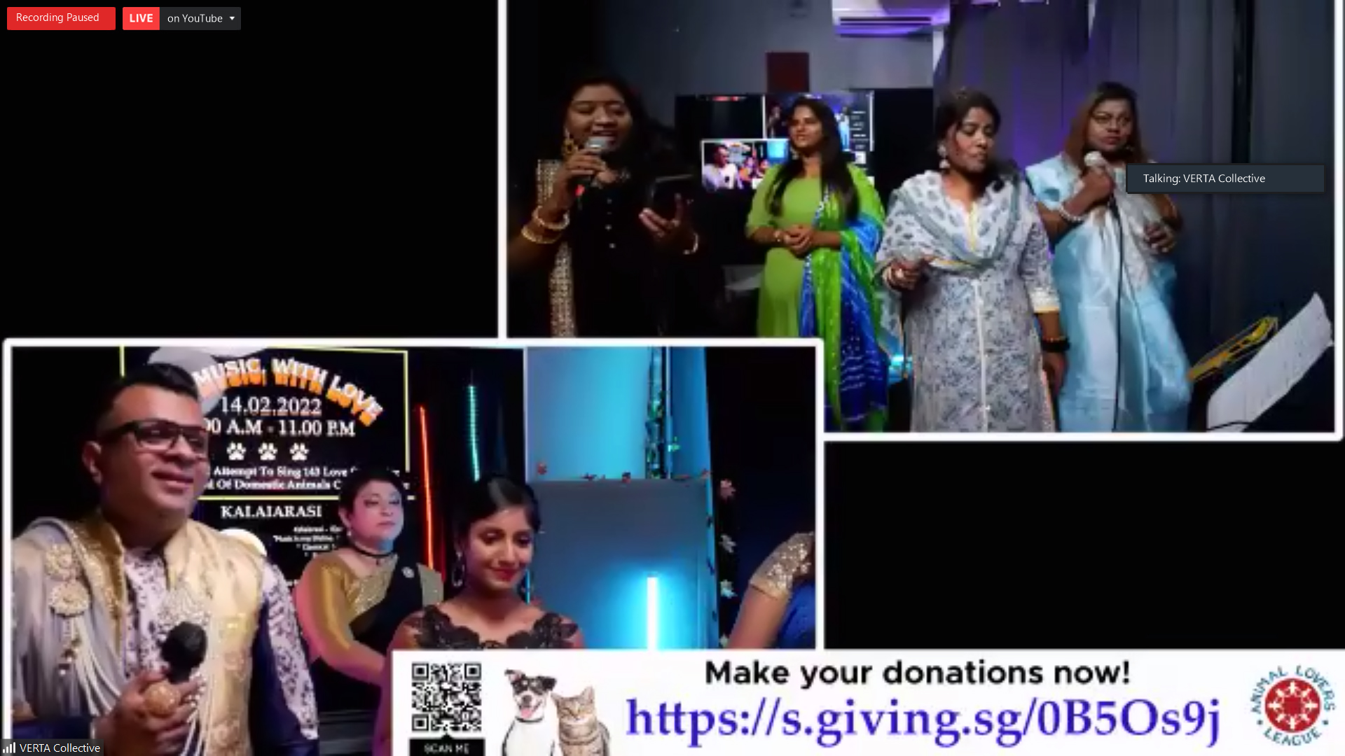 World Record for singing 143 Love songs for  14 hours in aid of domestic animals care & welfare